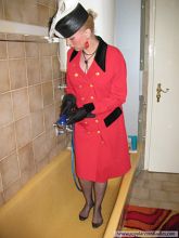 Wet Messy All Wam Slut With Red Dress In The Shower Fully Clothed Pussy Blizzard Glamorous Fashion Gloves Fascinator Hat Fully Fashioned Red Nylon Stockings  Movie 08:00